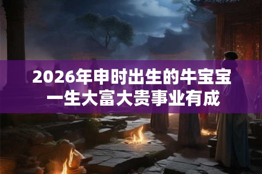 2026年申时出生的牛宝宝 一生大富大贵事业有成