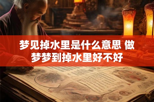 梦见掉水里是什么意思 做梦梦到掉水里好不好