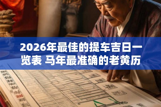 2026年最佳的提车吉日一览表 马年最准确的老黄历看日子提车