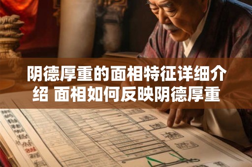 阴德厚重的面相特征详细介绍 面相如何反映阴德厚重 阴德厚重的面相特征详细介绍 面相如何反映阴德厚重