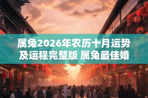 属兔2026年农历十月运势及运程完整版 属兔最佳婚配表 属兔2026年农历十月运势及运程完整版 属兔最佳婚配表