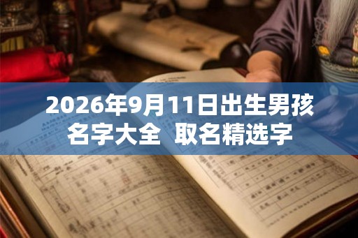 2026年9月11日出生男孩名字大全  取名精选字