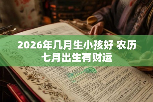 2026年几月生小孩好 农历七月出生有财运