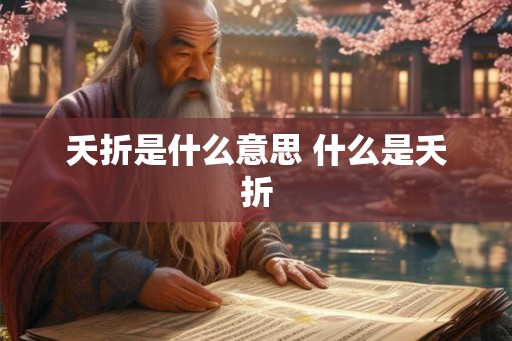 夭折是什么意思 什么是夭折 夭折是什么意思 什么是夭折