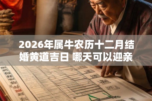 2026年属牛农历十二月结婚黄道吉日 哪天可以迎亲