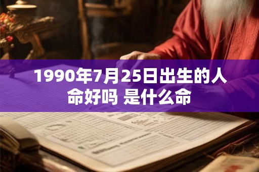 1990年7月25日出生的人命好吗 是什么命