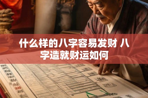 什么样的八字容易发财 八字造就财运如何