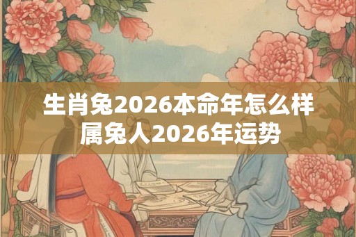 生肖兔2026本命年怎么样 属兔人2026年运势