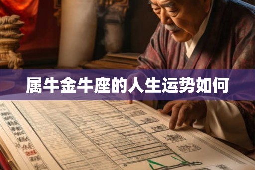属牛金牛座的人生运势如何 属牛金牛座的人生运势如何