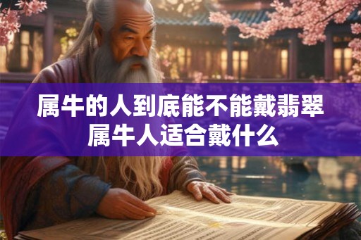 属牛的人到底能不能戴翡翠 属牛人适合戴什么