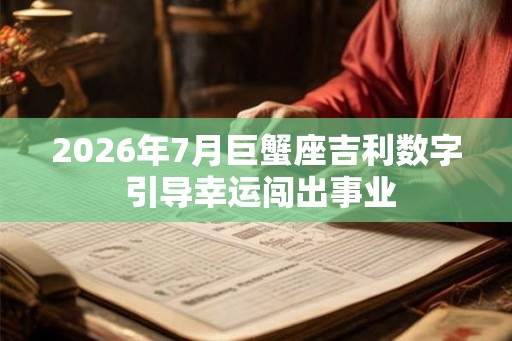 2026年7月巨蟹座吉利数字 引导幸运闯出事业