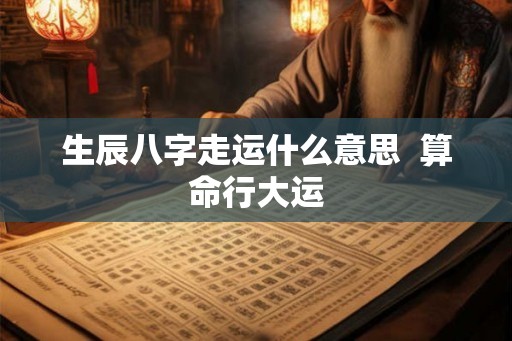 生辰八字走运什么意思  算命行大运