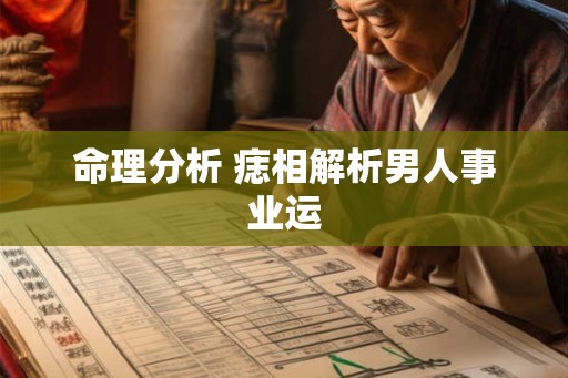 命理分析 痣相解析男人事业运