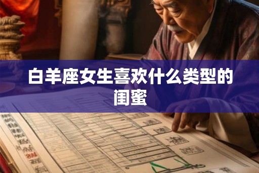 白羊座女生喜欢什么类型的闺蜜