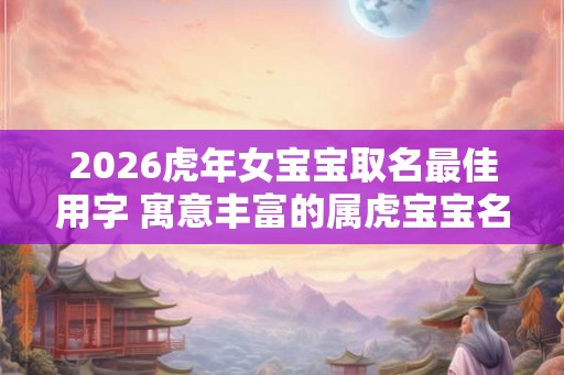 2026虎年女宝宝取名最佳用字 寓意丰富的属虎宝宝名字
