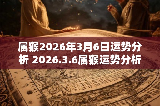属猴2026年3月6日运势分析 2026.3.6属猴运势分析 属猴2026年3月6日运势分析 2026.3.6属猴运势分析