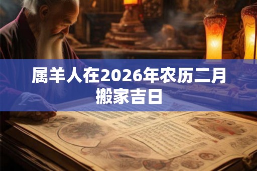 属羊人在2026年农历二月搬家吉日 属羊人在2026年农历二月搬家吉日