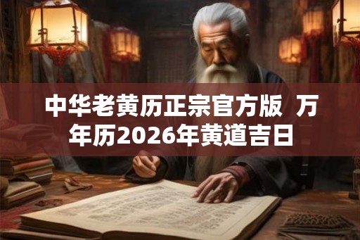 中华老黄历正宗官方版  万年历2026年黄道吉日