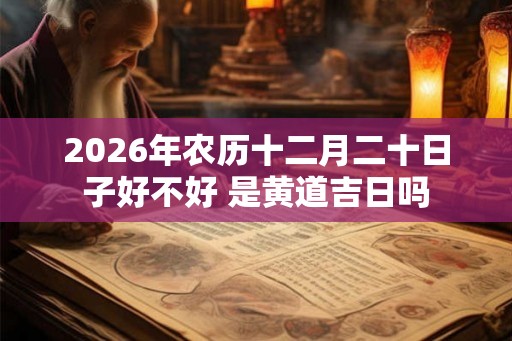 2026年农历十二月二十日子好不好 是黄道吉日吗