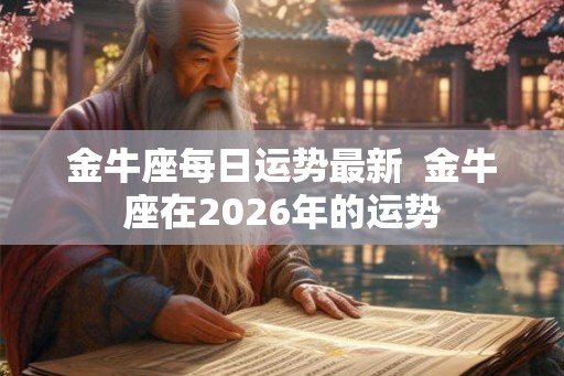 金牛座每日运势最新  金牛座在2026年的运势
