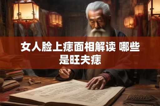 女人脸上痣面相解读 哪些是旺夫痣