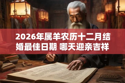 2026年属羊农历十二月结婚最佳日期 哪天迎亲吉祥 2026年属羊农历十二月结婚最佳日期 哪天迎亲吉祥