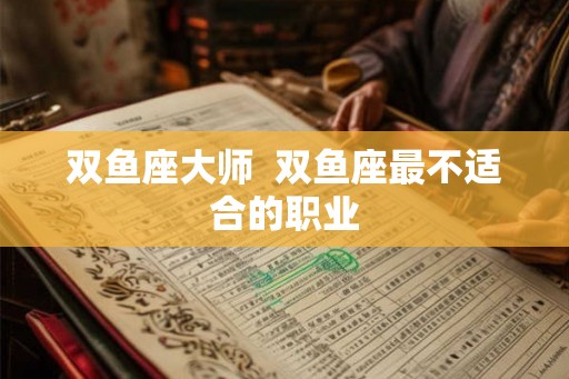 双鱼座大师  双鱼座最不适合的职业