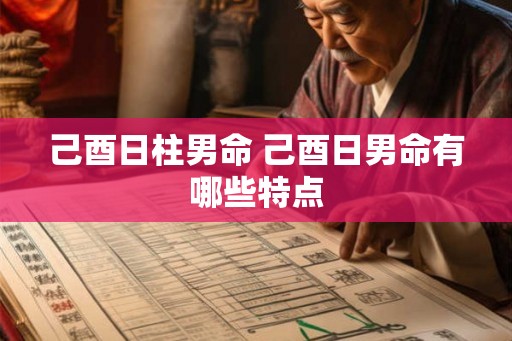 己酉日柱男命 己酉日男命有哪些特点