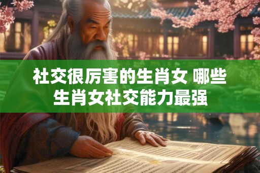 社交很厉害的生肖女 哪些生肖女社交能力最强 社交很厉害的生肖女 哪些生肖女社交能力最强