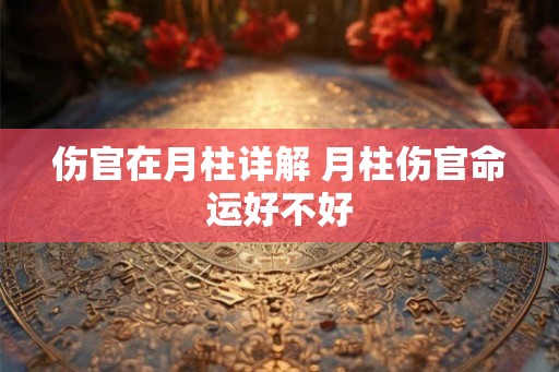 伤官在月柱详解 月柱伤官命运好不好