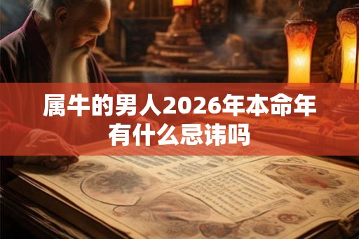 属牛的男人2026年本命年有什么忌讳吗