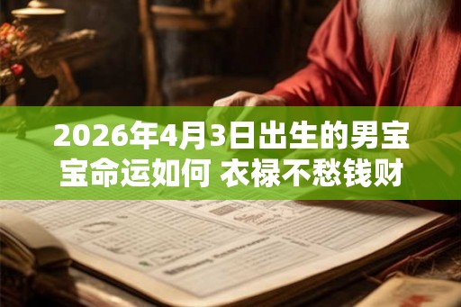 2026年4月3日出生的男宝宝命运如何 衣禄不愁钱财有进