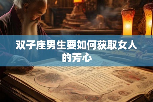 双子座男生要如何获取女人的芳心