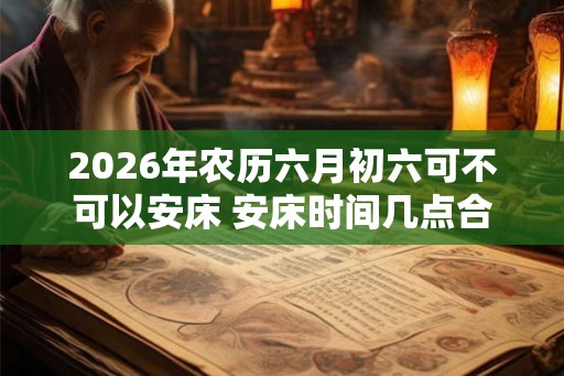 2026年农历六月初六可不可以安床 安床时间几点合适