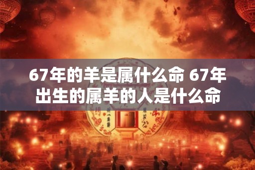 67年的羊是属什么命 67年出生的属羊的人是什么命
