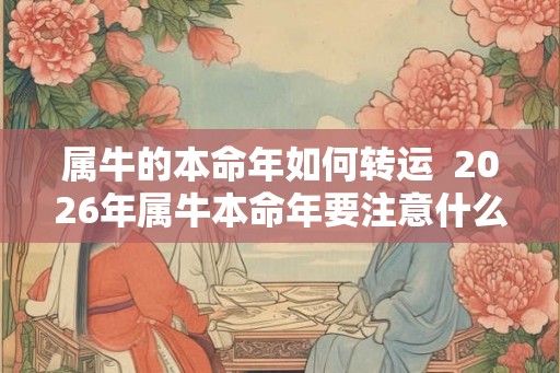属牛的本命年如何转运  2026年属牛本命年要注意什么