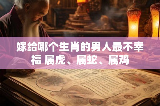 嫁给哪个生肖的男人最不幸福 属虎、属蛇、属鸡 嫁给哪个生肖的男人最不幸福 属虎、属蛇、属鸡