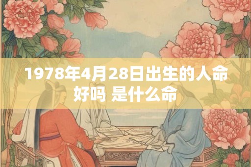 1978年4月28日出生的人命好吗 是什么命