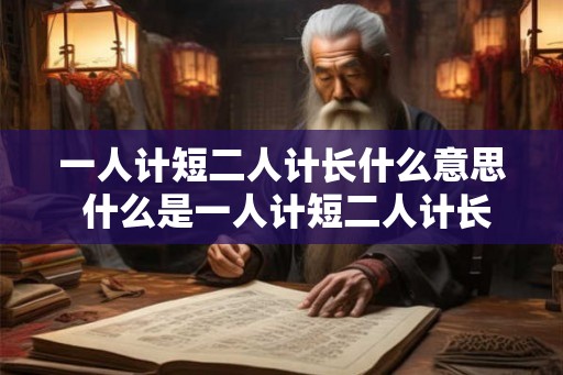 一人计短二人计长什么意思 什么是一人计短二人计长