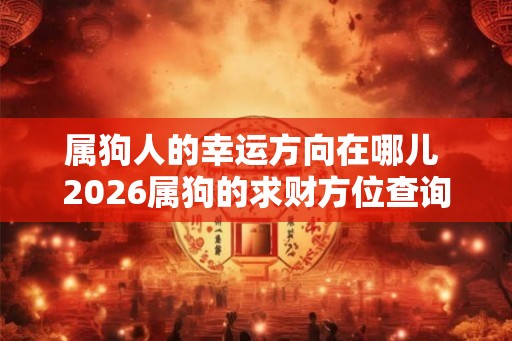 属狗人的幸运方向在哪儿 2026属狗的求财方位查询