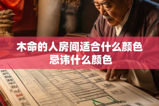 木命的人房间适合什么颜色 忌讳什么颜色
