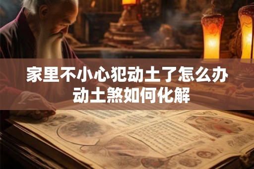 家里不小心犯动土了怎么办  动土煞如何化解