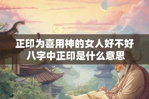 正印为喜用神的女人好不好 八字中正印是什么意思