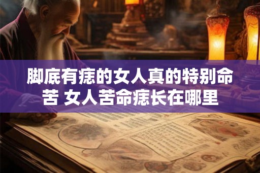 脚底有痣的女人真的特别命苦 女人苦命痣长在哪里