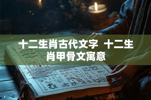 十二生肖古代文字  十二生肖甲骨文寓意