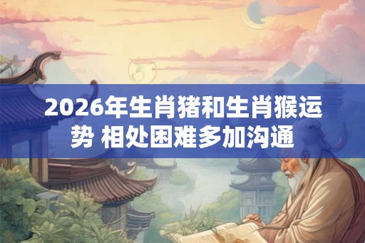 2026年生肖猪和生肖猴运势 相处困难多加沟通