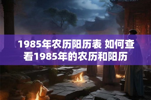 1985年农历阳历表 如何查看1985年的农历和阳历