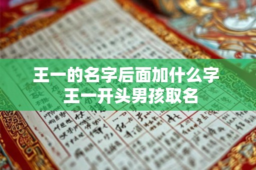 王一的名字后面加什么字  王一开头男孩取名