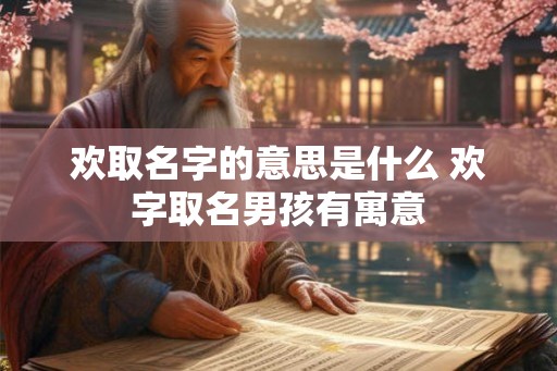 欢取名字的意思是什么 欢字取名男孩有寓意