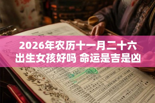2026年农历十一月二十六出生女孩好吗 命运是吉是凶